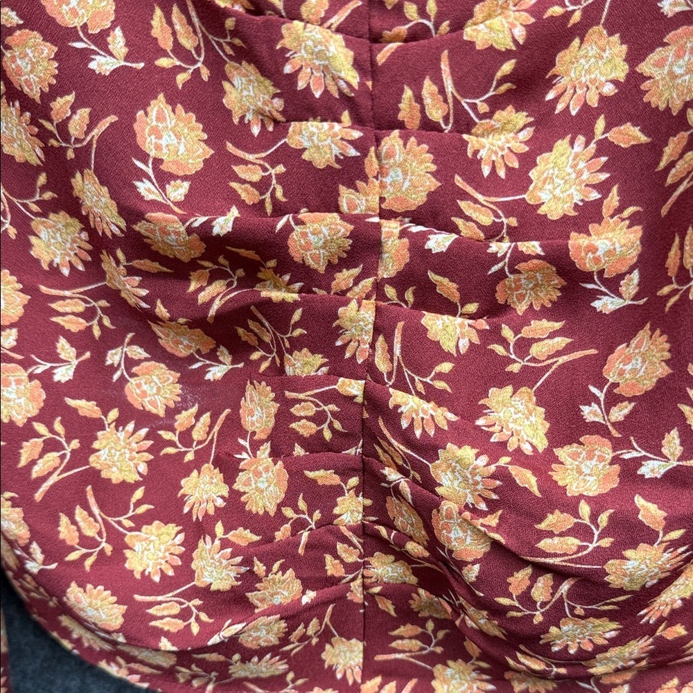 Altar'd State Red and Yellow Floral Blouse - Picture 3 of 5